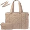 LOVEVOOK Tote Bag for Women, Quilted Puffer 15.6 Inch Laptop...