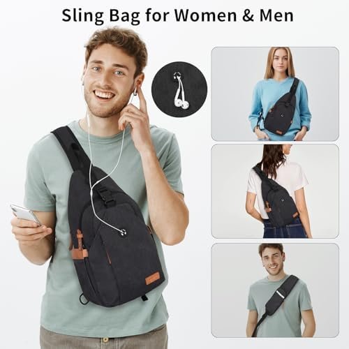 Sling Bag for Men, Crossbody Bag Men Anti Theft Crossbody Ba...