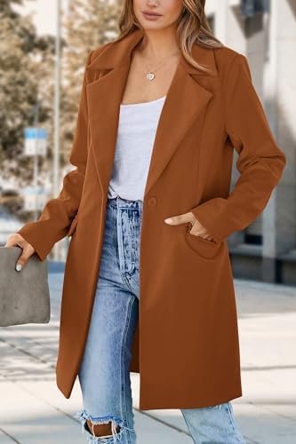 PRETTYGARDEN Women's 2025 Spring Fall Long Blazer Jackets Lo...