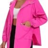 PESION Womens Waterproof Raincoat Lightweight Rain Jacket Tr...