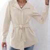 ANRABESS Womens Jacket Belted Casual Long Sleeve Wrap Trench...