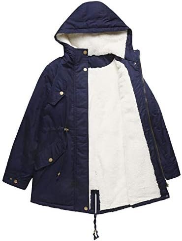 HOW'ON Women's Hooded Winter Coat Warm Fleeced Lined Long Ja...