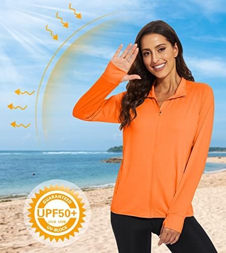 MAGCOMSEN Women's UPF 50+ Lightweight Athletic Jacket Sun Pr...
