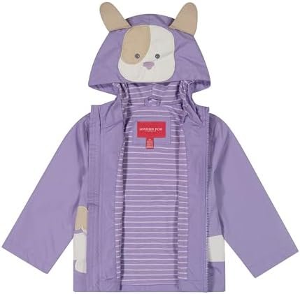 LONDON FOG Girls' Enhanced Radiance Rainslicker Coat Rain Ja...