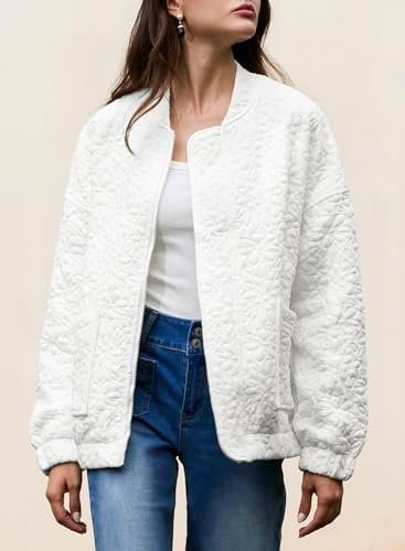 EVALESS Bomber Jackets for Women Spring Fashion 2025 Cute Ja...