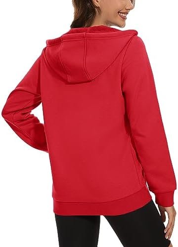 MAGCOMSEN Women's Fleece Lined Zip Up Hoodies Casual Hooded ...