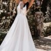 Boho Beach Wedding Dresses for Bride Lace Chiffon Backless B...