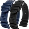 Silicone Watch Strap Sport Diving Rubber Longer Men‘s Wrist ...