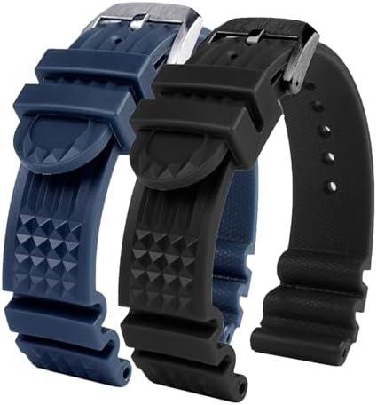 Silicone Watch Strap Sport Diving Rubber Longer Men‘s Wrist ...