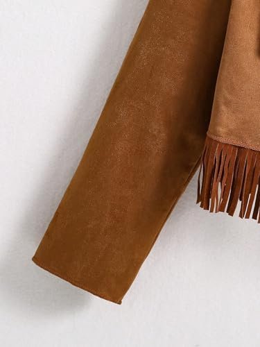 SweatyRocks Girl's Long Sleeve Collar Open Front Coat Asymme...