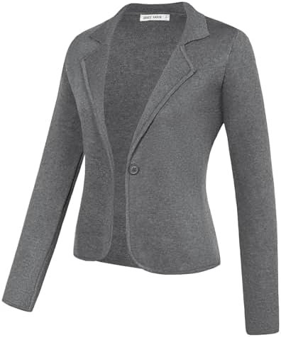 GRACE KARIN Women Sweater Blazer Casual Work Croppped Cardig...