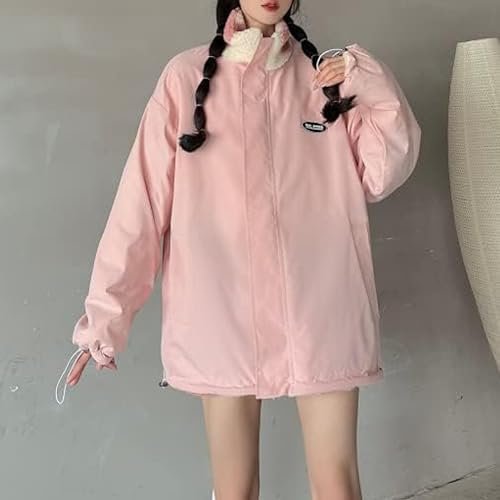 Sumleno Women's Fleece Sherpa Jackets Reversible Kawaii Hear...