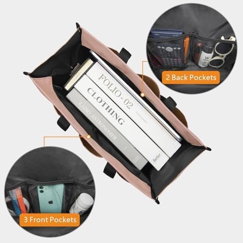 TOPDesign Utility Water Resistant Tote Bag with 13 Pockets, ...