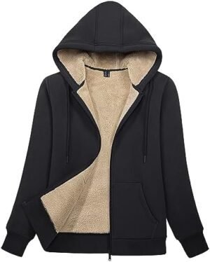 MAGCOMSEN Womens Zip Up Hoodies Sherpa Lined Fleece Thermal ... MAGCOMSEN Womens Zip Up Hoodies Sherpa Lined Fleece Thermal ...