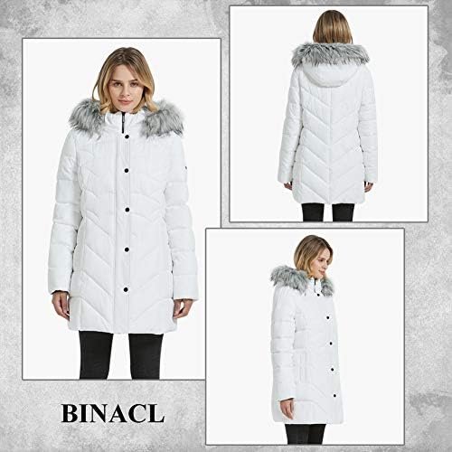 BINACL Women's Winter Warm Thicken Long Outwear Pockets Coat...