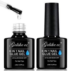 Nail Tips Gel Nail Glue: Geliek EC 2PCS 6 in Nail Tips Gel Nail Glue: Geliek EC 2PCS 6 in 1 Adhesive Gel ...