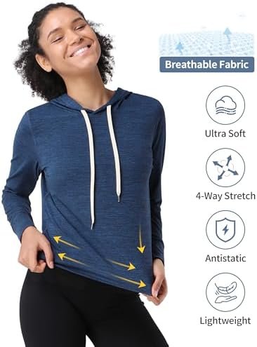 Pioneer Camp Women's Lightweight Hoodies Pullover Thin Soft ...