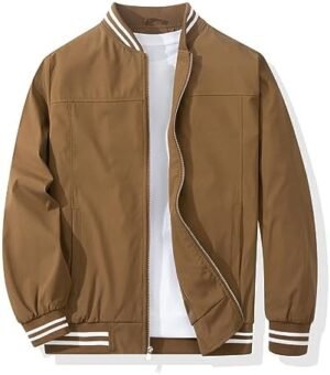 Men's Bomber Jacket Casual Stylish Lightweight Windbreaker S... Men's Bomber Jacket Casual Stylish Lightweight Windbreaker S...
