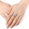 Newshe Jewellery Engagement Rings for Women Wedding Ring Set...