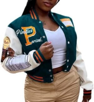 NIFTRIRY Varsity Jacket Women Patch Casual Jacket Cropped Ja... NIFTRIRY Varsity Jacket Women Patch Casual Jacket Cropped Ja...