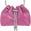 SWEETV Women's Rhinestone Bucket Bag Sparkly Sequin Evening ...