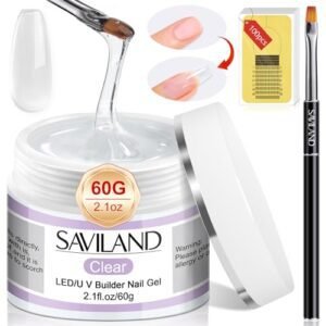 SAVILAND Builder Nail Gel Kit - 60g Clear Nail Extension SAVILAND Builder Nail Gel Kit - 60g Clear Nail Extension Gel...