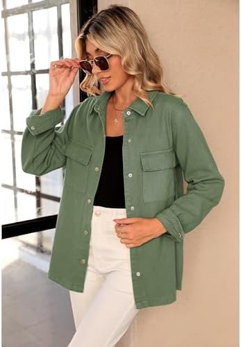 luvamia 2025 Spring Jean Jackets for Women Fashion Oversized...