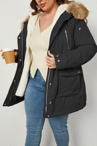 Geschallino Women's Parka Coat 3 in 1 Plus Size Winter Warm ...