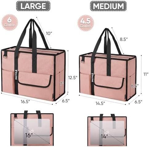 BALEINE Large Utility Tote Bag with Reinforced Bottom, Multi...