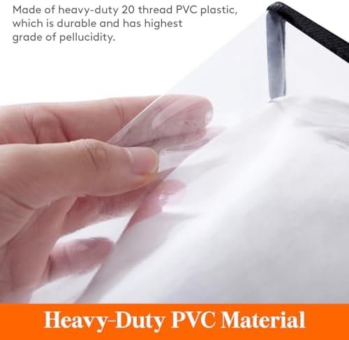 Lifewit 4 Pack Clear Clothes Storage Bags, 40L Plastic Blank...