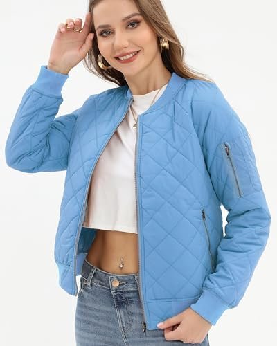 Argstar Women's Quilted Bomber Jakcet with 5 Pockets (XS-XXL...