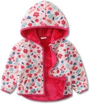 Toddler Polar Fleece Jacket Hooded Baby Boys Girls Autumn Wi... Toddler Polar Fleece Jacket Hooded Baby Boys Girls Autumn Wi...