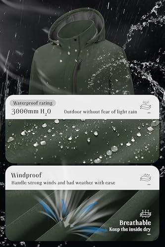 Pursky Women's Softshell Jacket Lightweight Fleece Lined Rai...