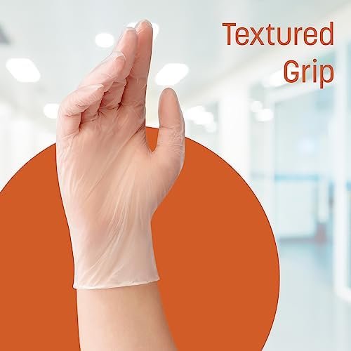 Caring Vinyl Exam Gloves Powder Free and Not Made with Natur...