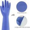 Rubber Kitchen Dishwashing Gloves - 4 Pairs Colorful Reusabl...