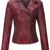 Bellivera Women's Faux Leather Casual Jacket 2025 Spring Tre...
