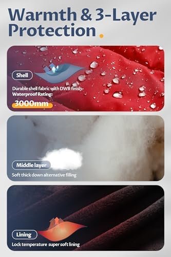 CREATMO US Girl's Winter Fleece Lined Long Parka Puffer Coat...