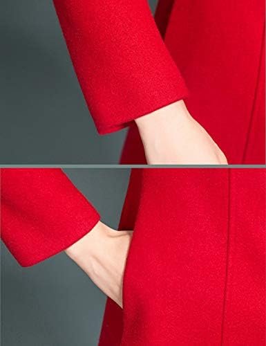 Jenkoon Women's Wool Trench Coat Winter Long Thick Overcoat ...