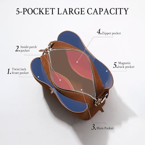 Genuine Leather Suede Bags for Women, Vintage Suede Handbag ...