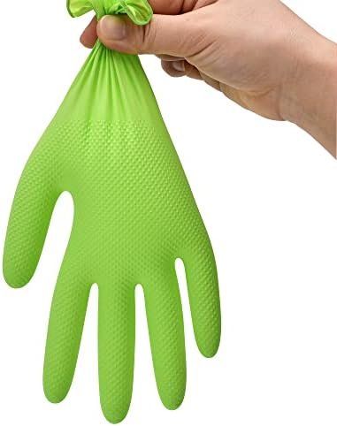 TitanFlex Thor Grip Heavy Duty Green Industrial Nitrile Glov...