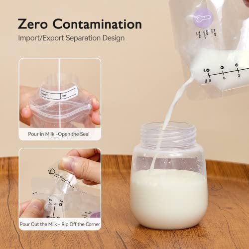 Momcozy Breastmilk Storing Bags, Temp-Sensing Discoloration ...