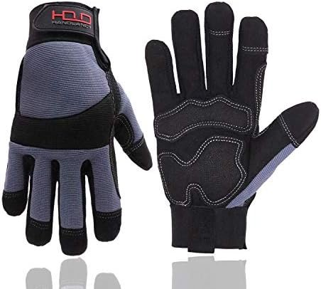 HANDLANDY Hi-vis Reflective Work Gloves, Anti Vibration Safe...