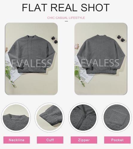 EVALESS Bomber Jackets for Women Spring Fashion 2025 Cute Ja...