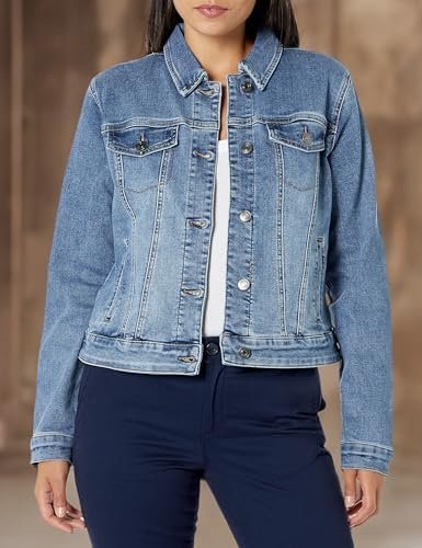 Tribal Women's Classic Cotton Denim Jacket with Pockets