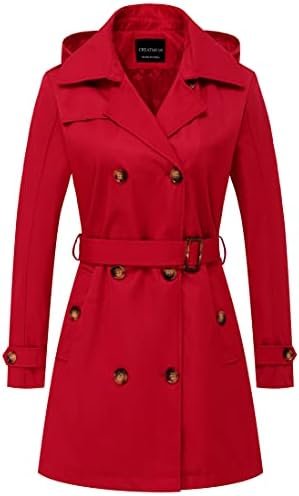 CREATMO US Women's Trench Coat Double-Breasted Classic Lapel... CREATMO US Women's Trench Coat Double-Breasted Classic Lapel...