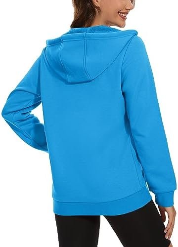 MAGCOMSEN Women's Fleece Lined Zip Up Hoodies Casual Hooded ...