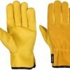 Leather Working Gloves Work Gardening Gloves Thorn Proof Gar...