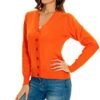 Women's V Neck Button Down Long Sleeve Cardigan Sweater