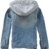Mallimoda Kids Boys Girls Hooded Denim Jacket Zipper Coat Ou...