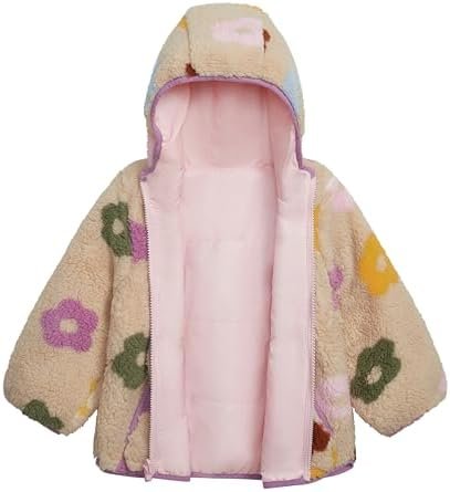 OSHKOSH B'GOSH Baby Girls' Reversible Sherpa-to-Puffer Hoode...